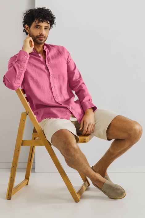 State of Art shirt ls plain linen